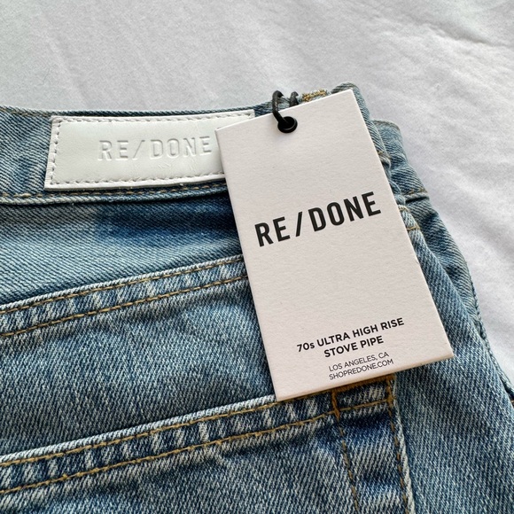 Re/Done Loose Long ish Jean in Wasted Indigo Sz 32 - Picture 5 of 7